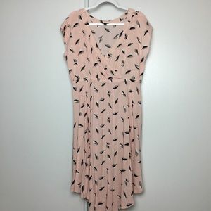 Torrid Pink Feather Surplice Dress